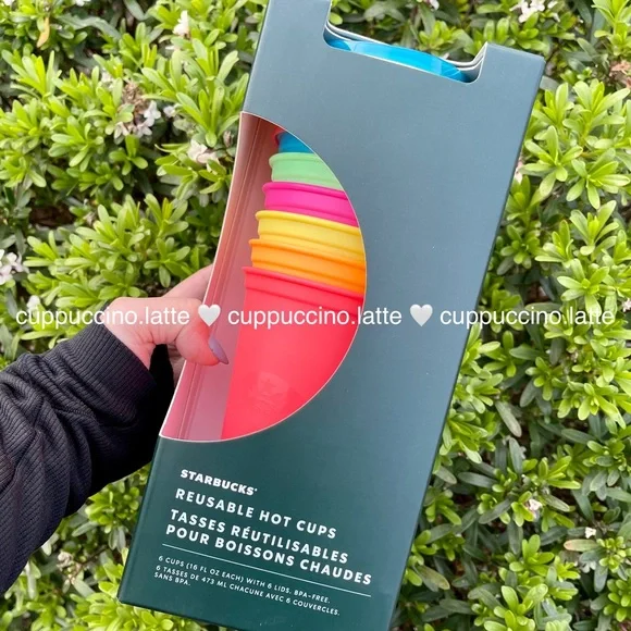🌈NEW SET✨Starbucks 2022 Summer Neon Hot Cups & Sunlight Activated Cold Cups - Picture 8 of 13